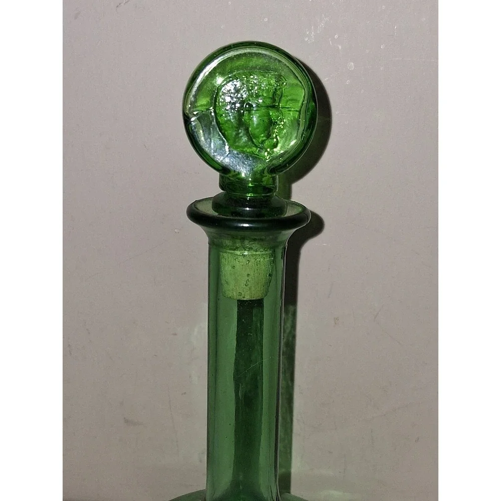 Vintage Holmegaard Denmark Green Glass Decanter Vintage Norleans Green Glass